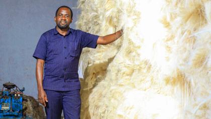 Nicholaus Noah runs a company exporting sisal fibre, which is increasingly used in composite materials for cars, furniture and construction.